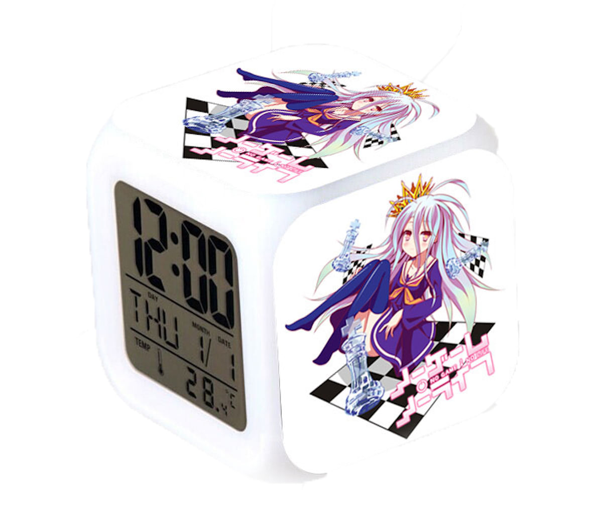 Alarm Clock Game Life 7 Cores Com Mudança De Led Com Termômetro