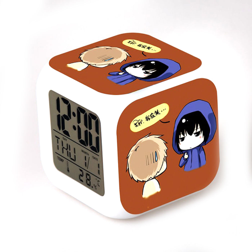 Alarm Clock Times Raiders De 7 Cores Com Mudança De Led Com Termômetro