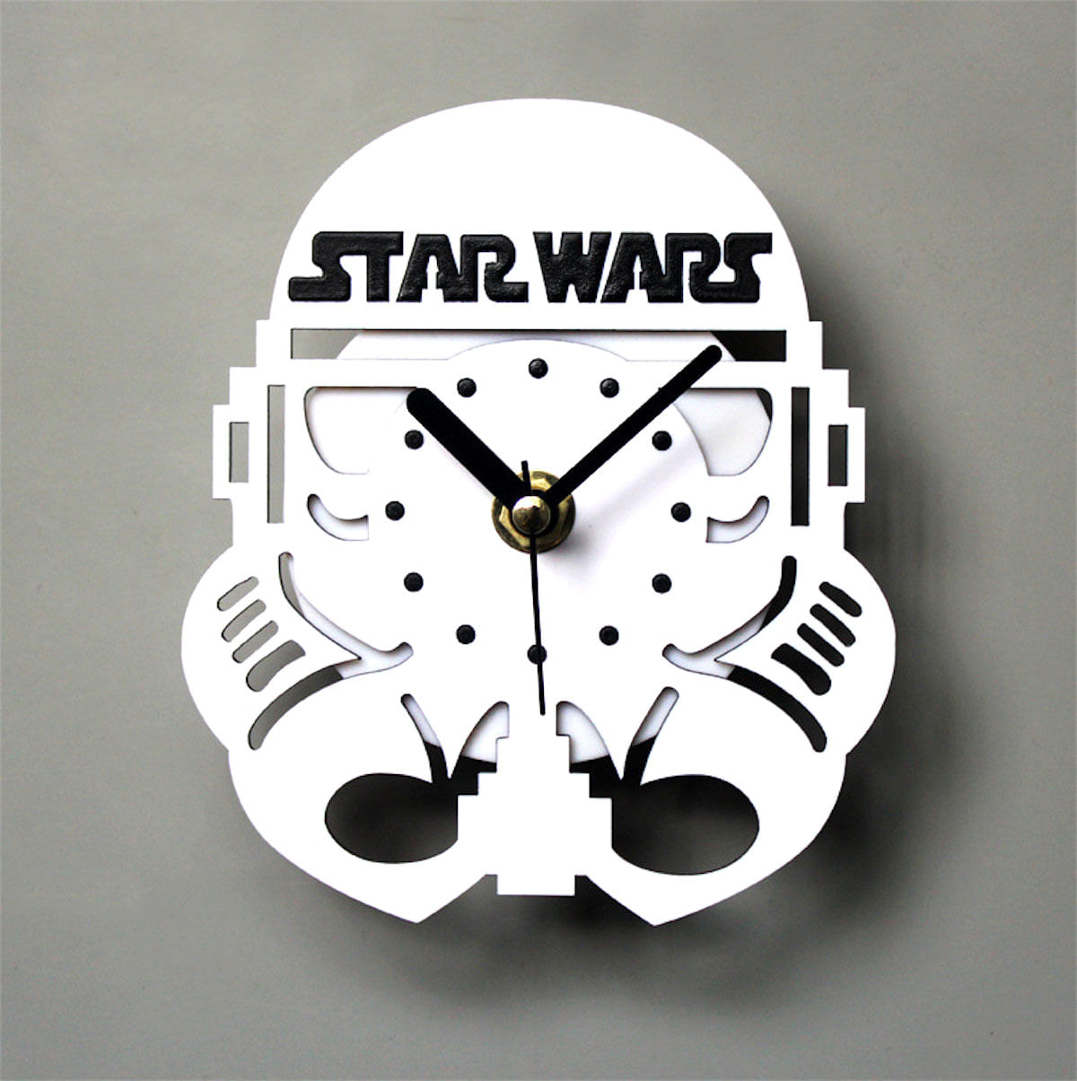 Relógio De Parede Stormtroopers Vinyl Disc 12 Cm Em Acrílico Preto