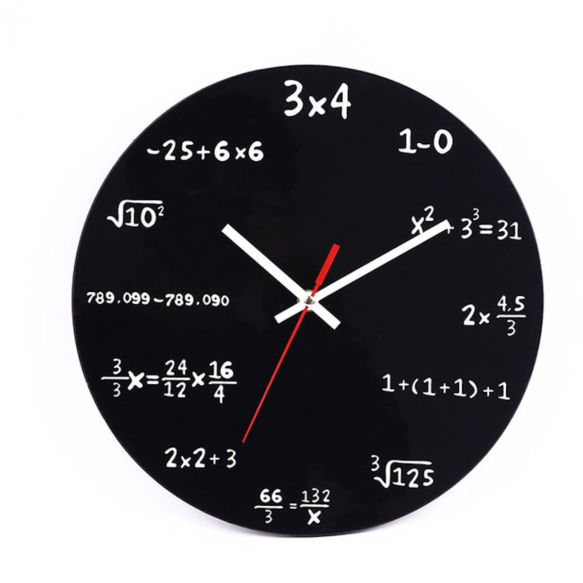 Relógio De Parede Personality Mathematical Silent Nonticking 29,8 Cm