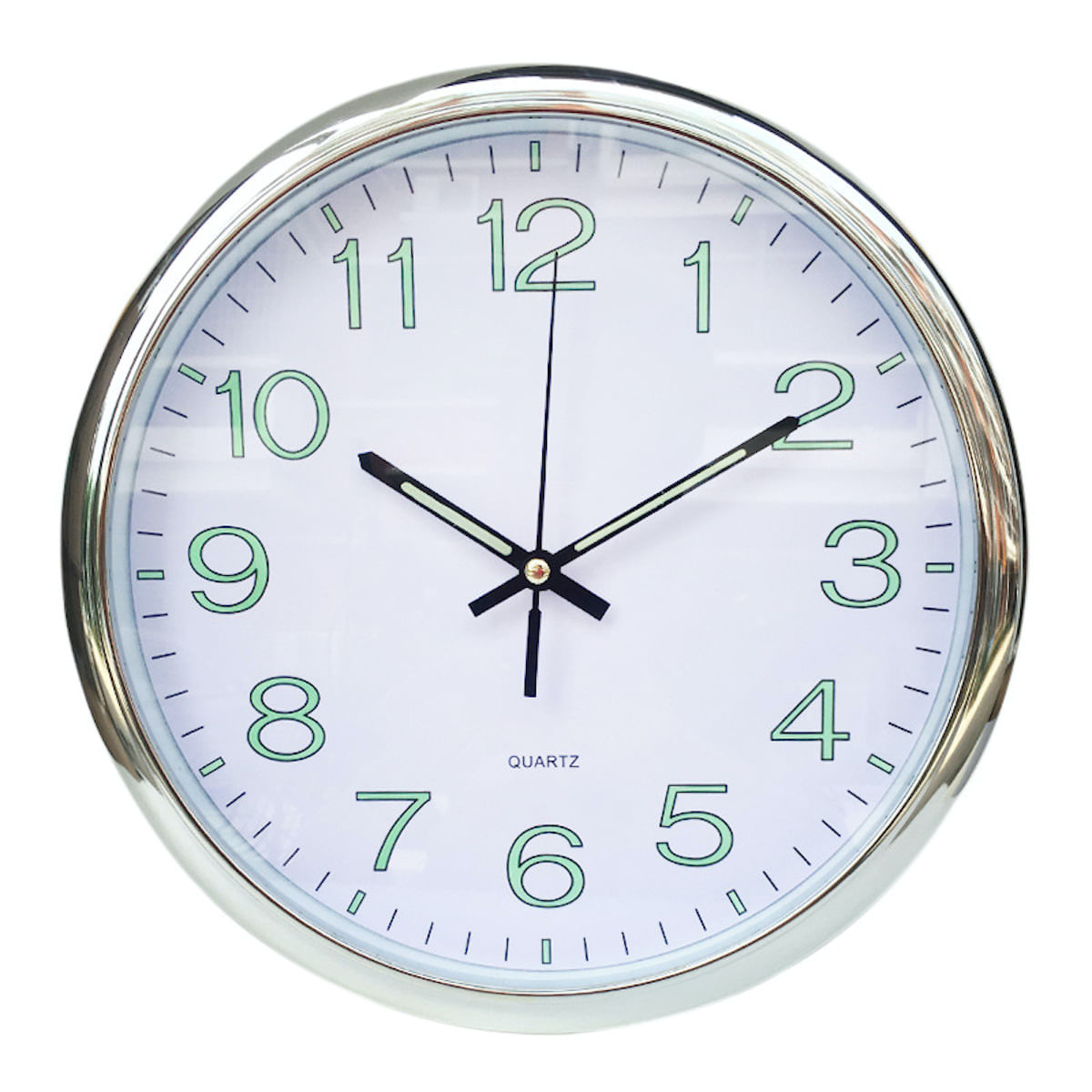 Despertador Redondo Prateado Para Crianças Twin Bell Sem Tique-taque