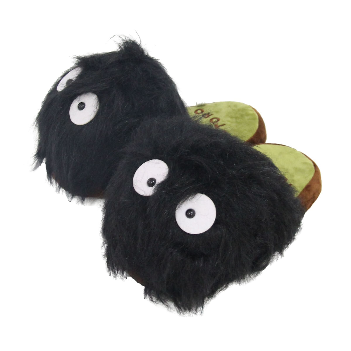 Chinelos Pretos Charcoal Fairy Dust Anime Plush Warm