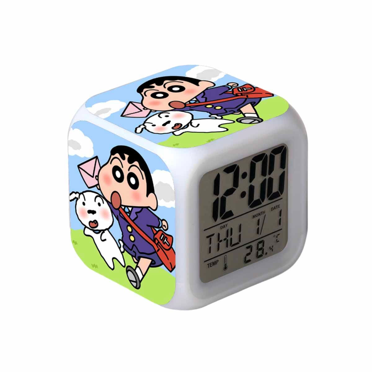 Despertador Shinchanss Square Led Digital Para Crianças