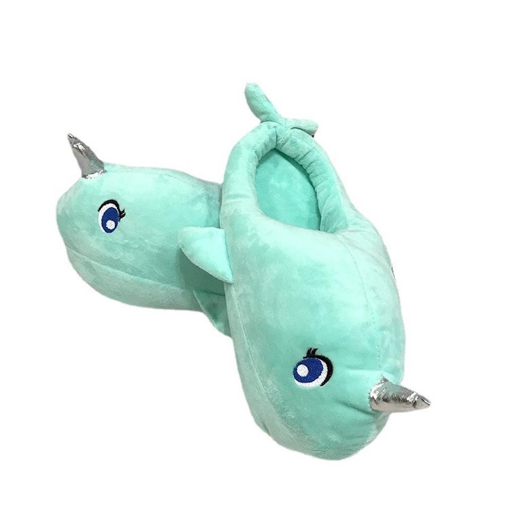 Chinelos Dolphin Warm Lovely Cozy Anime Plush 28 Cm