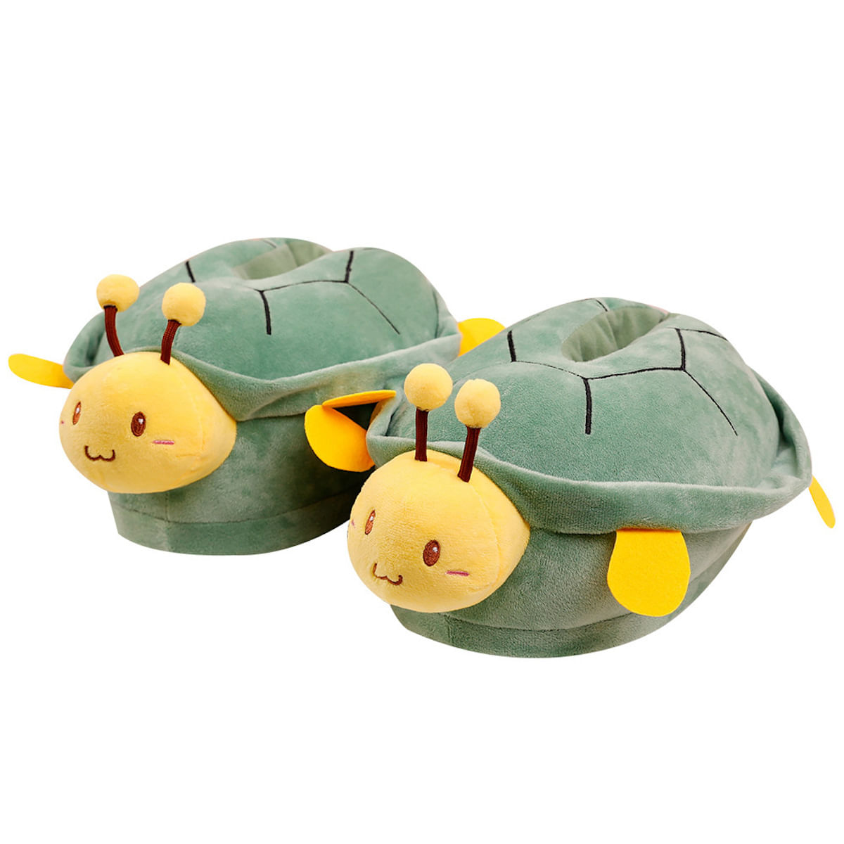 Chinelos Cute Turtle Plush Anime Home Shoes Algodão 36-39