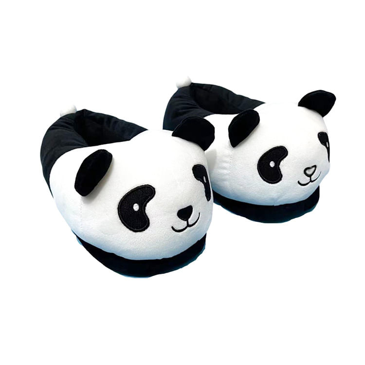 Chinelos Winter Panda Warm Plush Antislip Indoor House