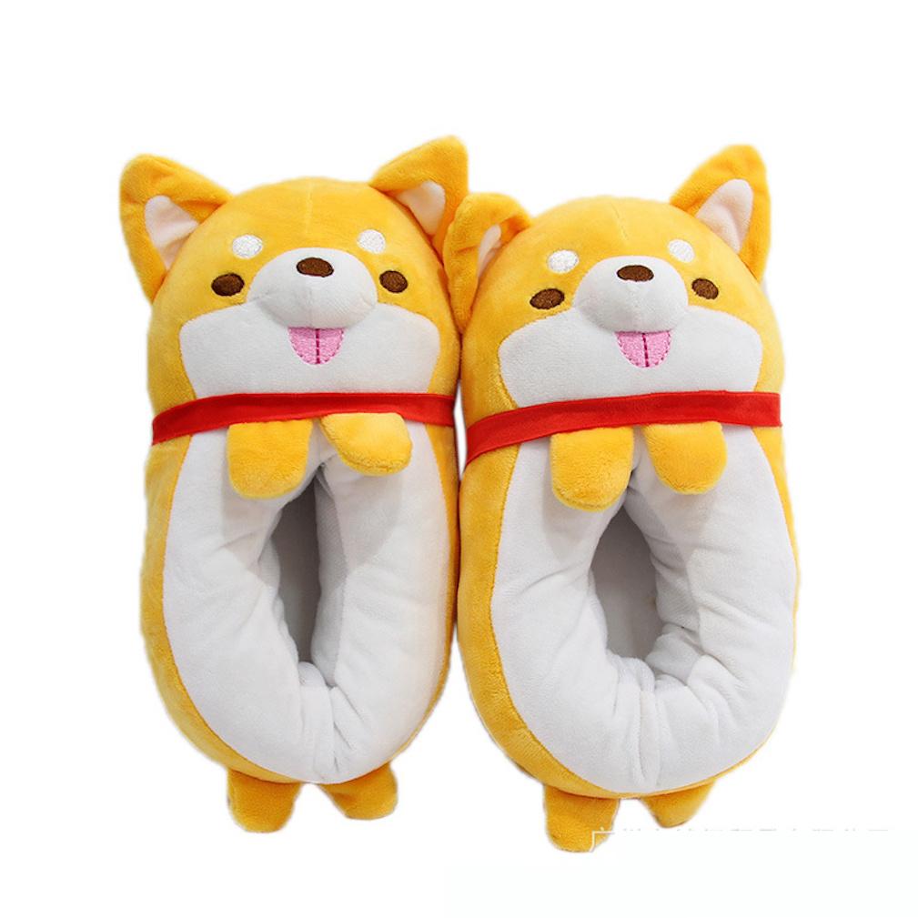 Slippers Cartoon Dog Funny Plush Warm Leisure Anime
