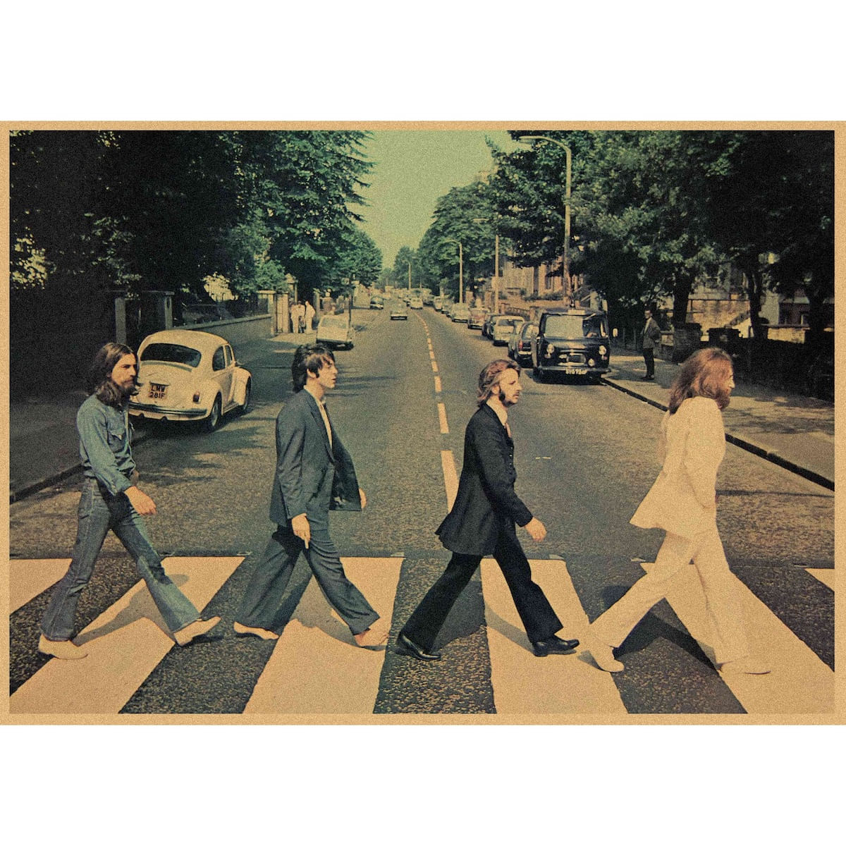 Pôster De Arte De Parede Com Imagem Beatles Anime Art, Papel De 29,7 X 42 Cm