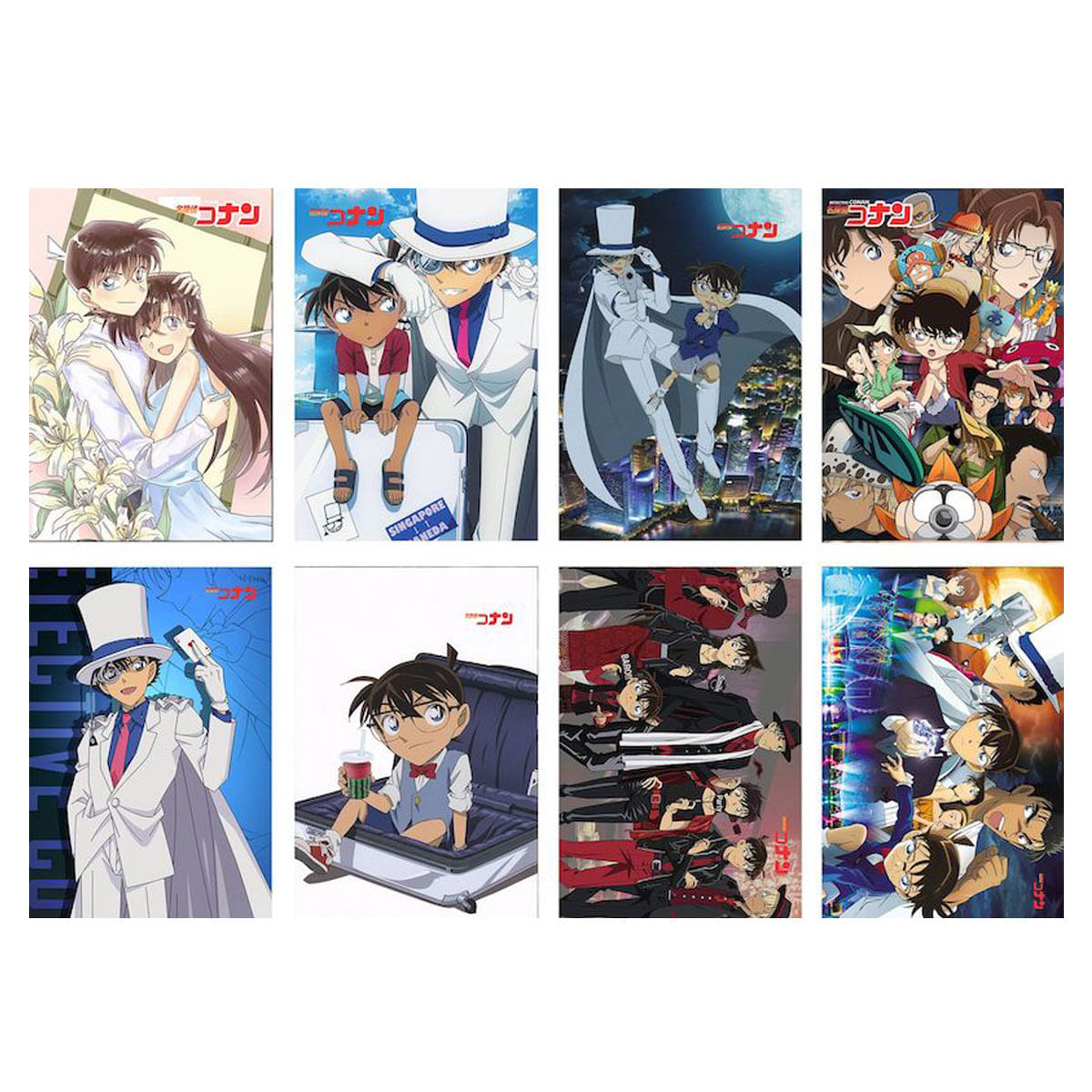 Pôster Detetives Conans Edogawas Anime Art 42x29cm X8
