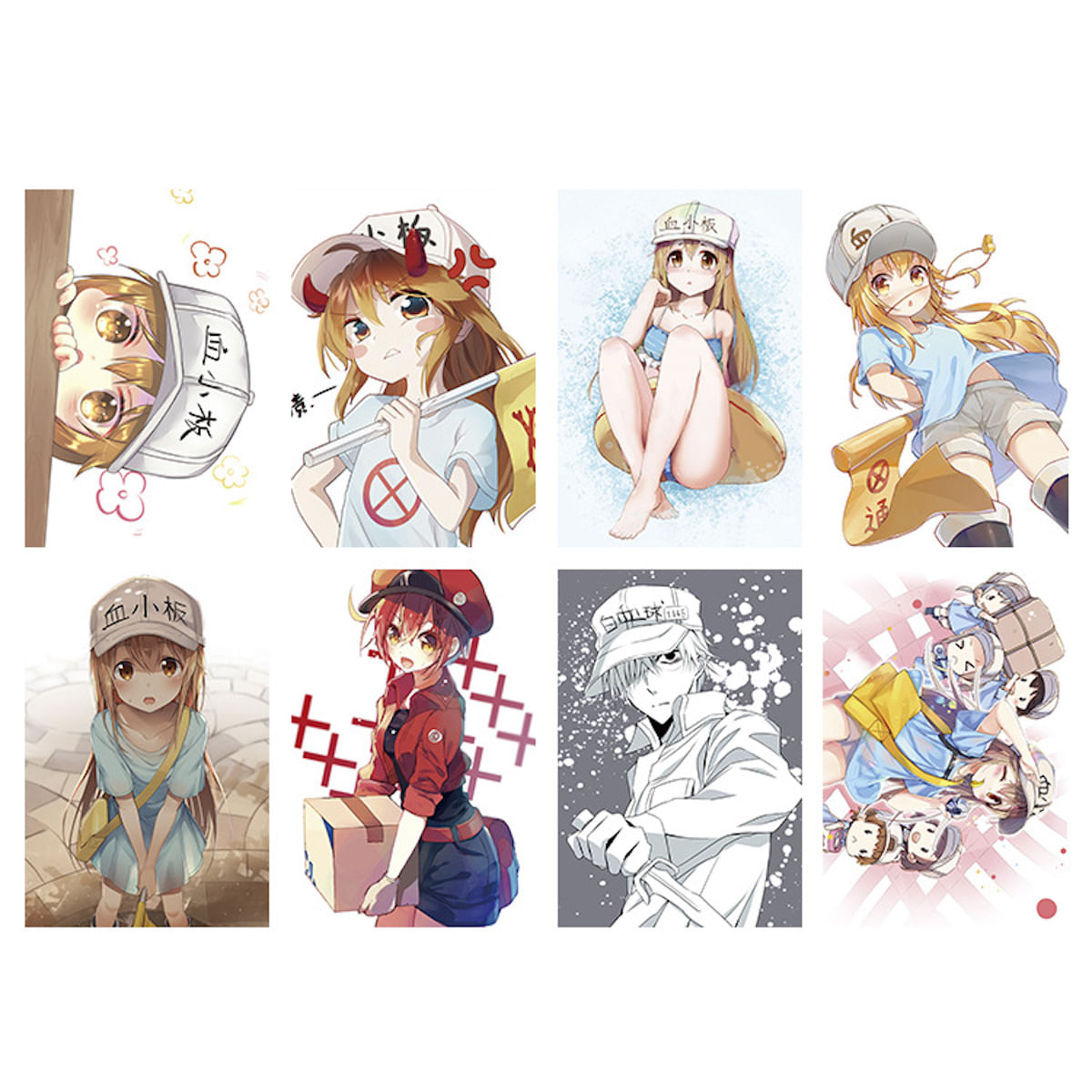Poster Works Cells Anime Art 42x29cm 8 Unidades/lote De Papel 300g
