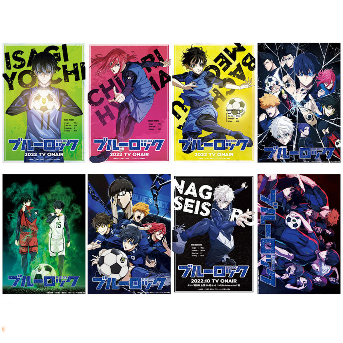 Poster Blues Locks Anime Art 42x29cm 8 Unidades/lote De Papel 300g