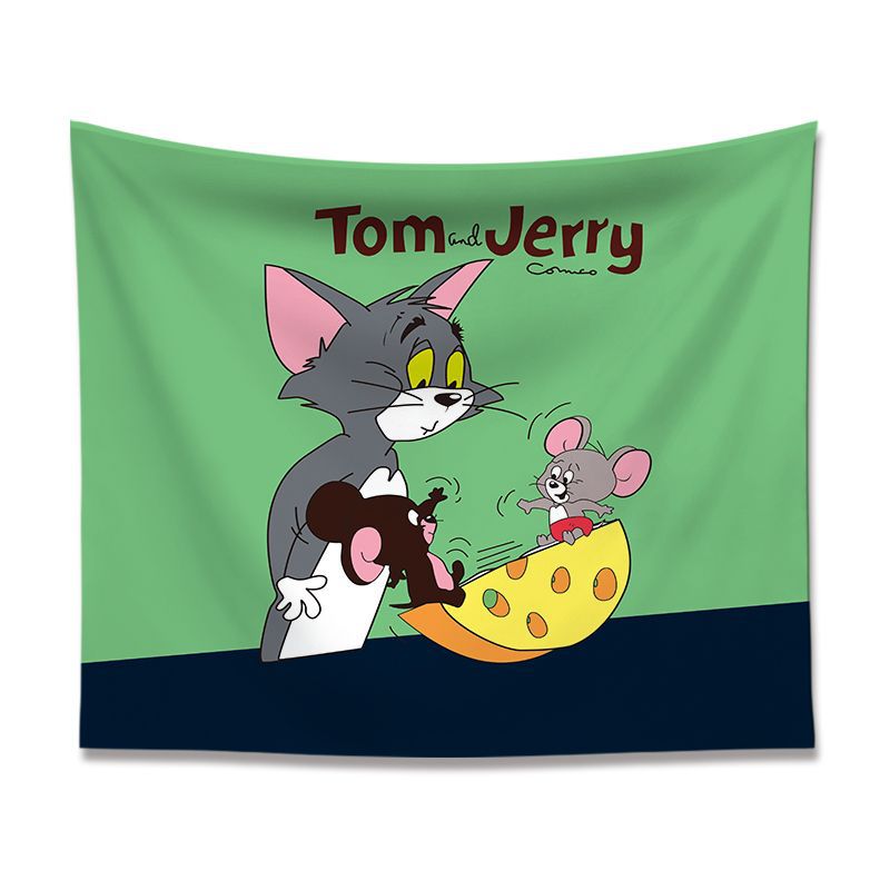 Tapeçaria Para Decoração De Parede Art Tom And Jerry Anime