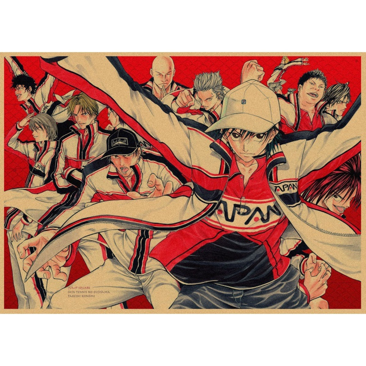 Pôster Com Pintura De Parede Princes Of Tennis Anime 30x42cm