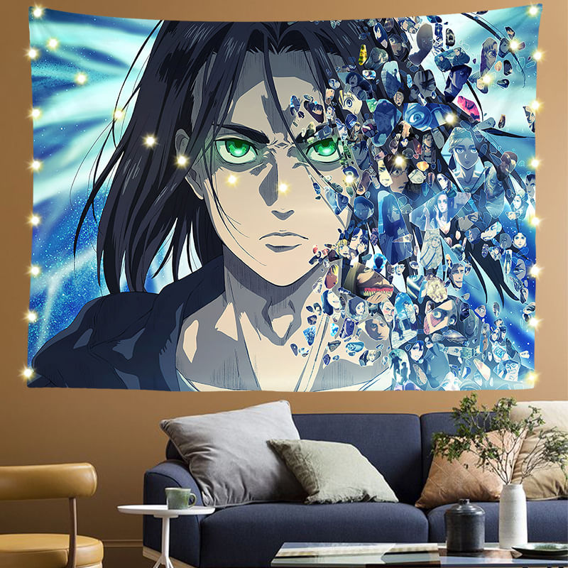 Tapeçaria Para Pendurar Na Parede Attack On Titan Levi Ackerman 150x130cm