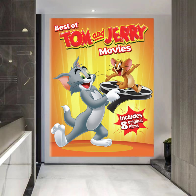 Tapeçaria Para Decoração De Parede Art Tom And Jerry Anime