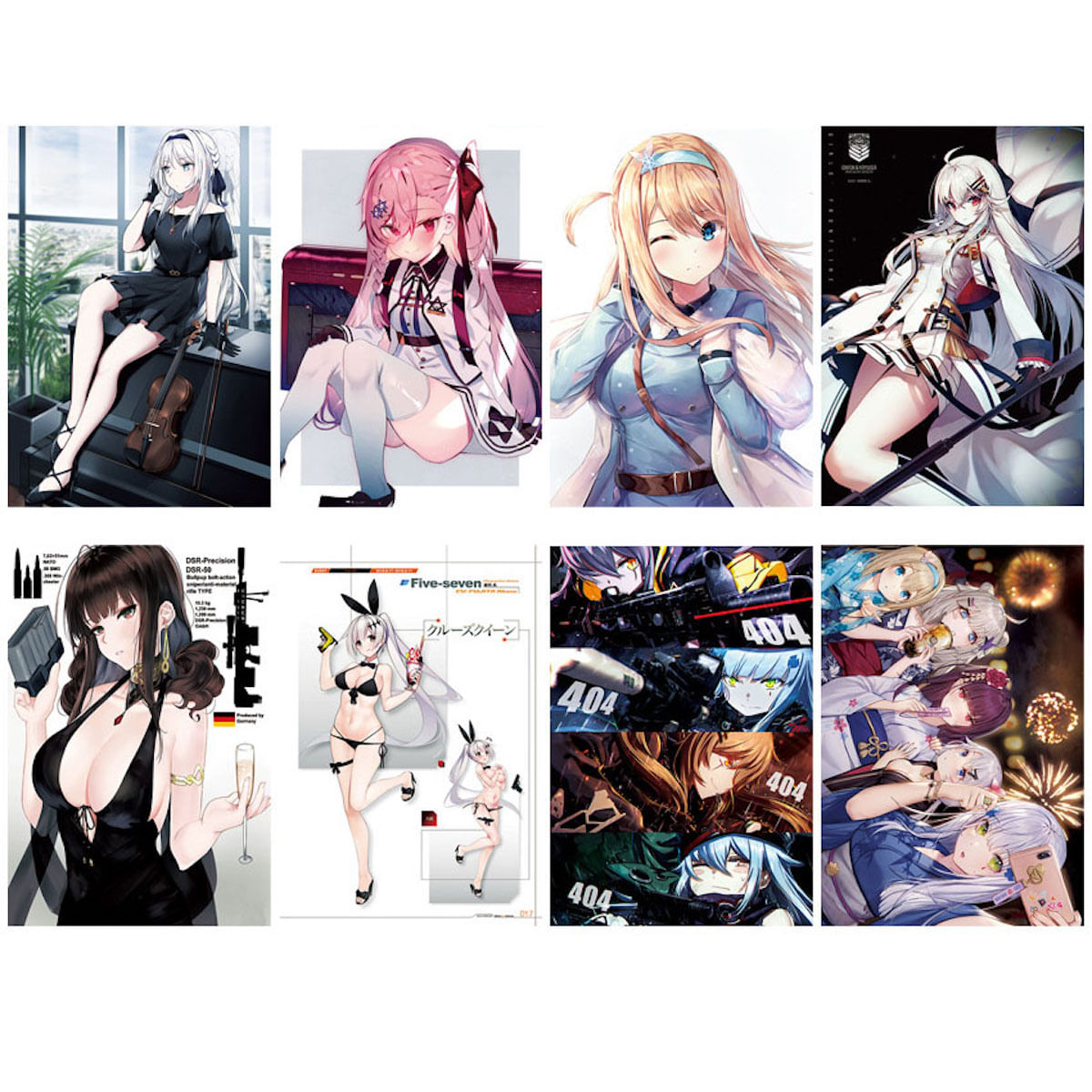 Poster Girls Frontlines Anime Art 42 X 29 Cm, Papel, 8 Unidades/lote