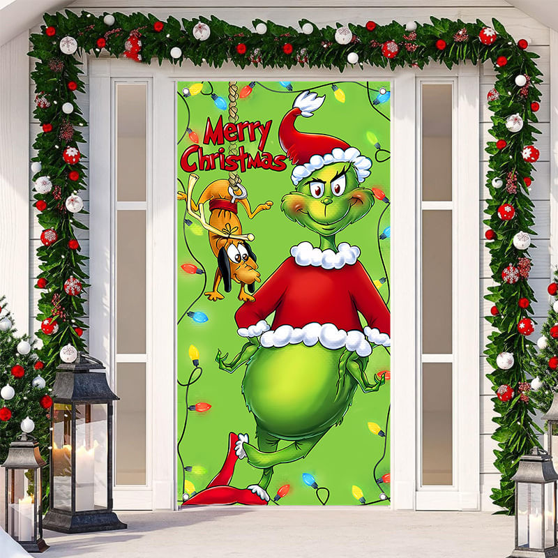 Tapeçaria Para Pendurar Na Parede Grinch's Stole Christmas Anime 90x200cm