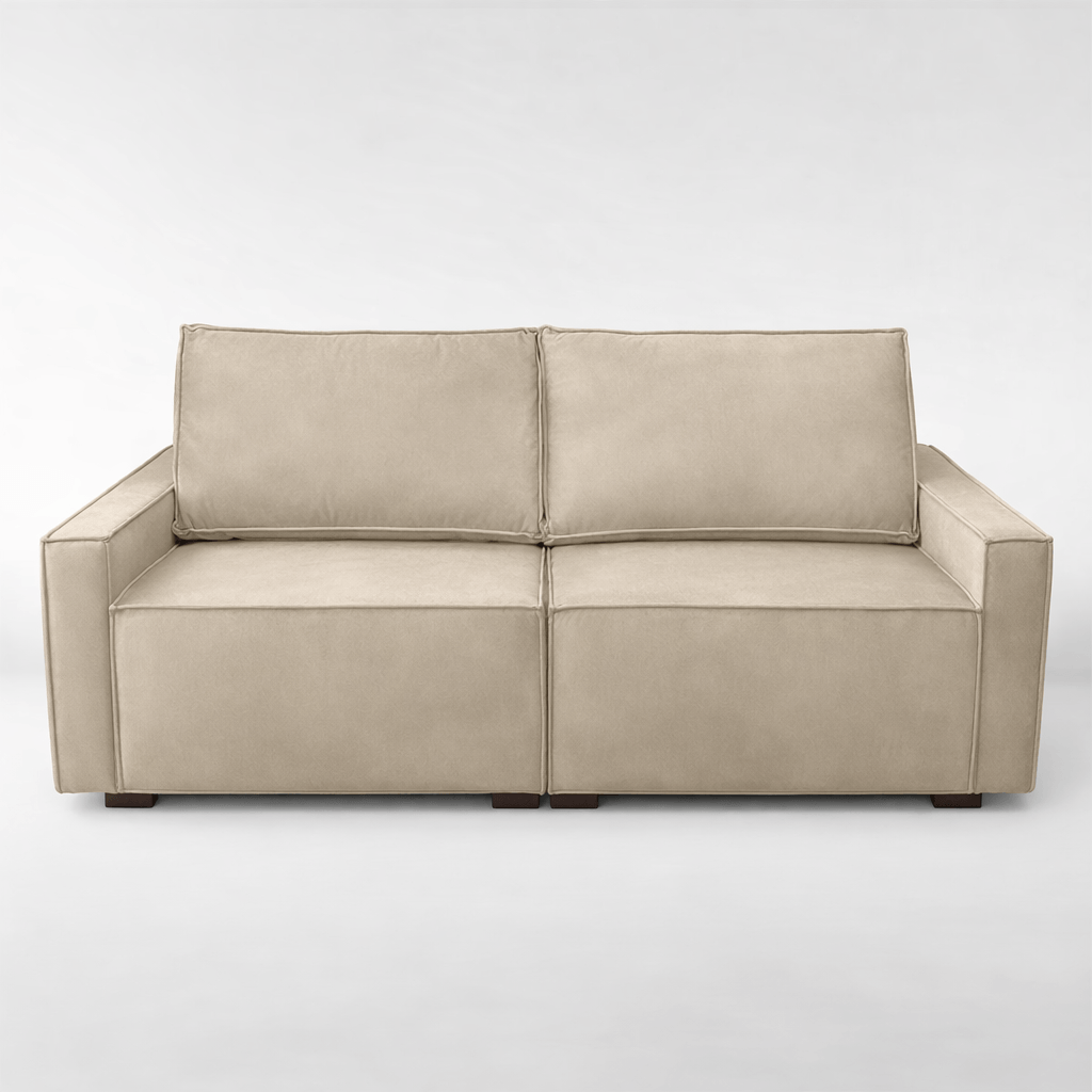 Sofá 2 Metros Contemporâneo Sala Estar Luxo Moderno Suede