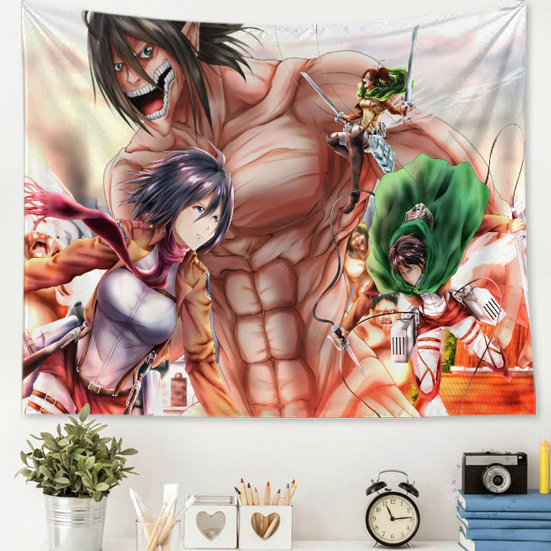 Tapeçaria Para Pendurar Na Parede Attack On Titan Levi Ackerman 150x200cm