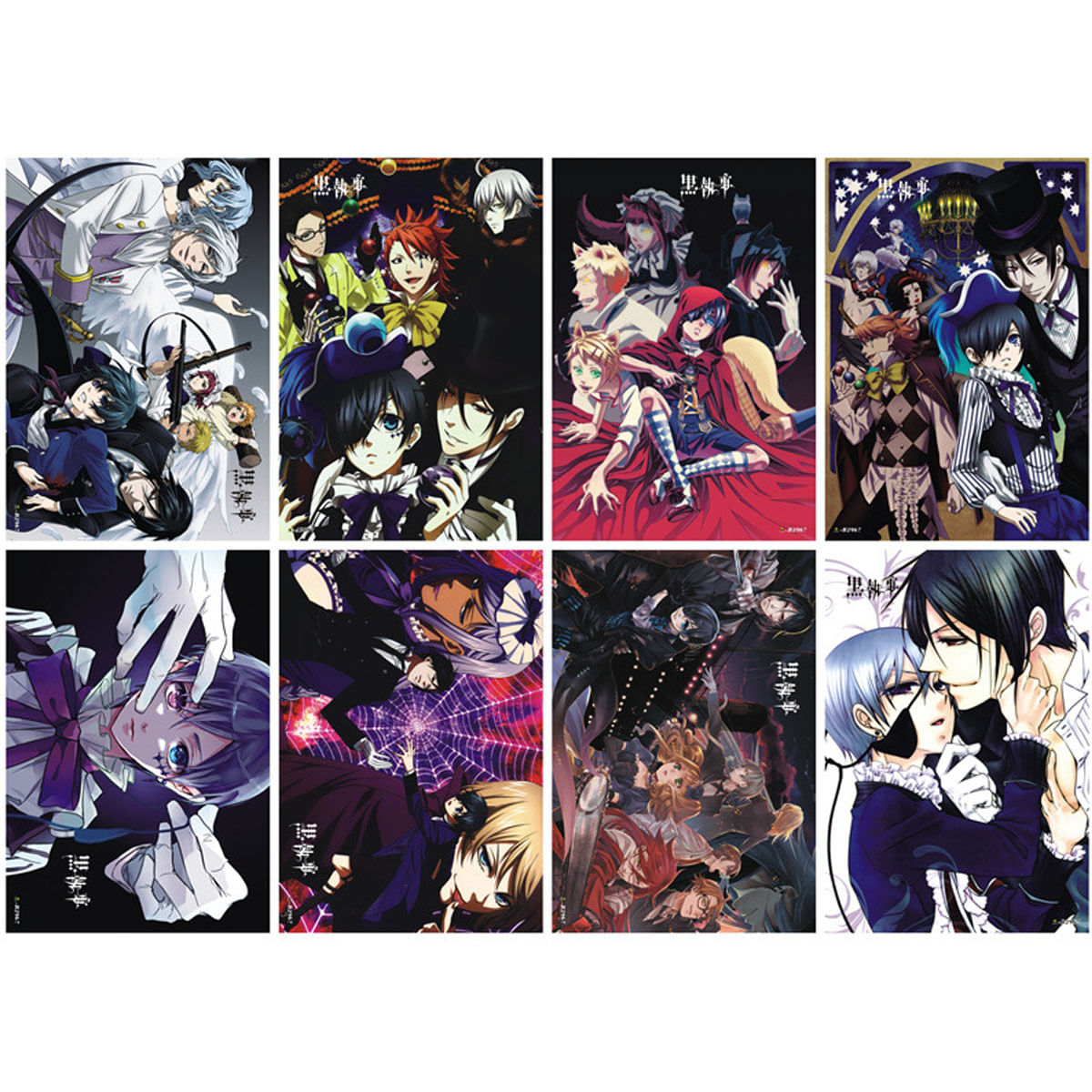 Conjunto De Pôsteres Butlers Charles Sebastian Anime Retro 42x29cm