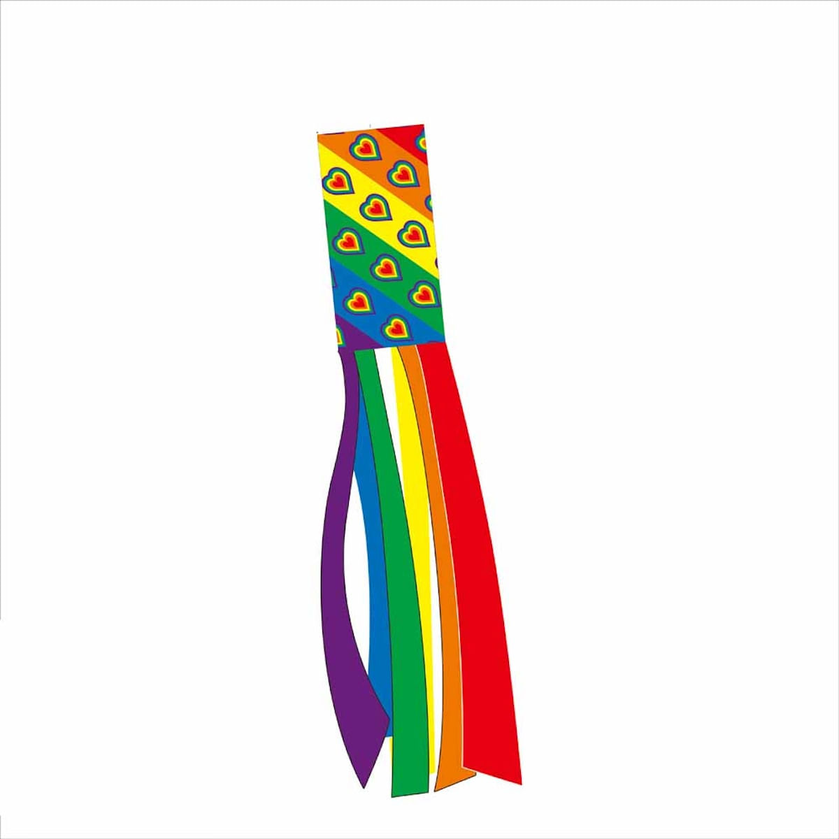 Bandeira Suspensa Na Parede Rainbows Windsocks Anime 100x13cm