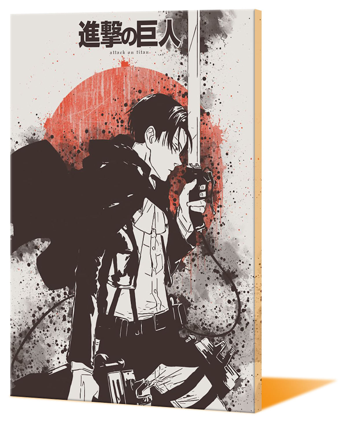 Arte De Parede Em Tela Attacks On Titans Levis Ackermans Anime 40x60cm