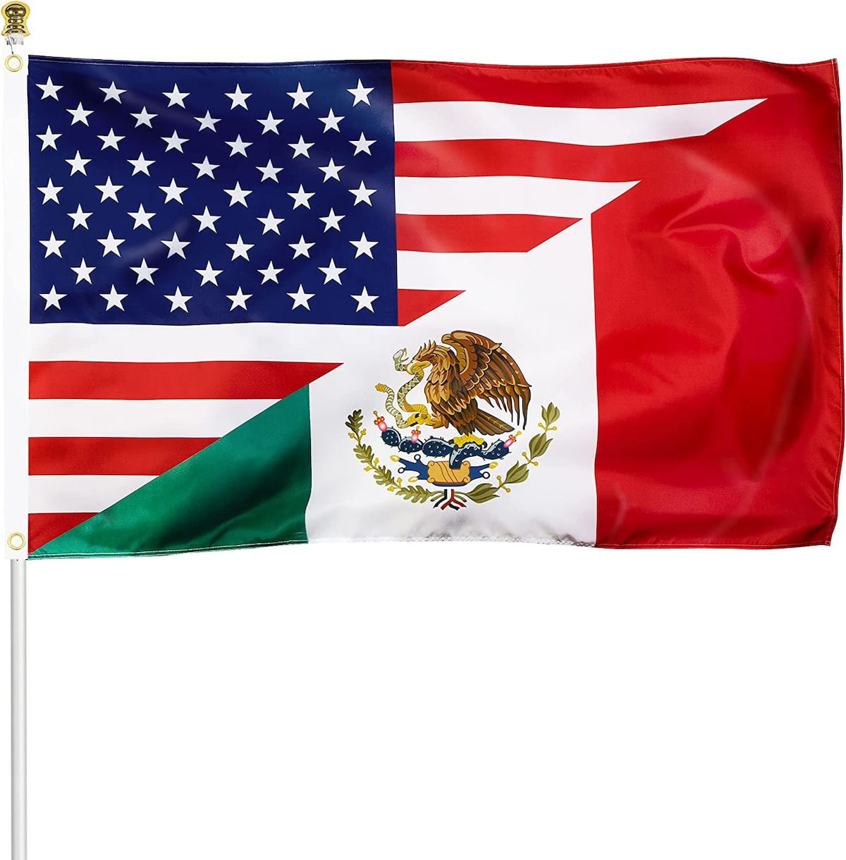 Tapeçaria Arte Da Bandeira Mexicano-Americana Anime 90x150cm Poliéster