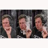 Tapeçaria Elon Musk Smoking Weed Wall 150x90cm, Microtecido