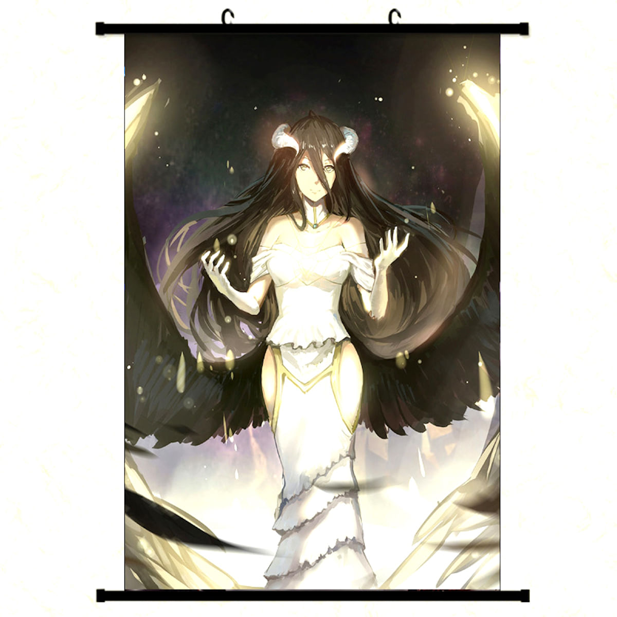 Pôster De Arte De Parede Em Tela Overlords Albedos Anime 40x60cm