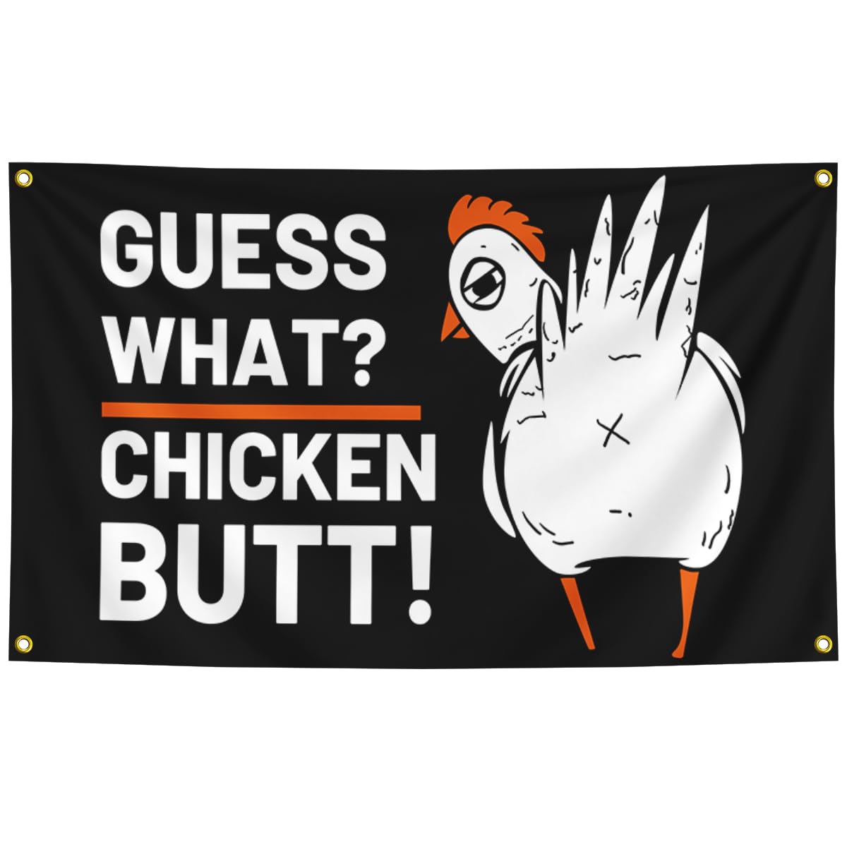 Bandera Divertida De Pollo 91x152 Cm Para Decoración Humorística