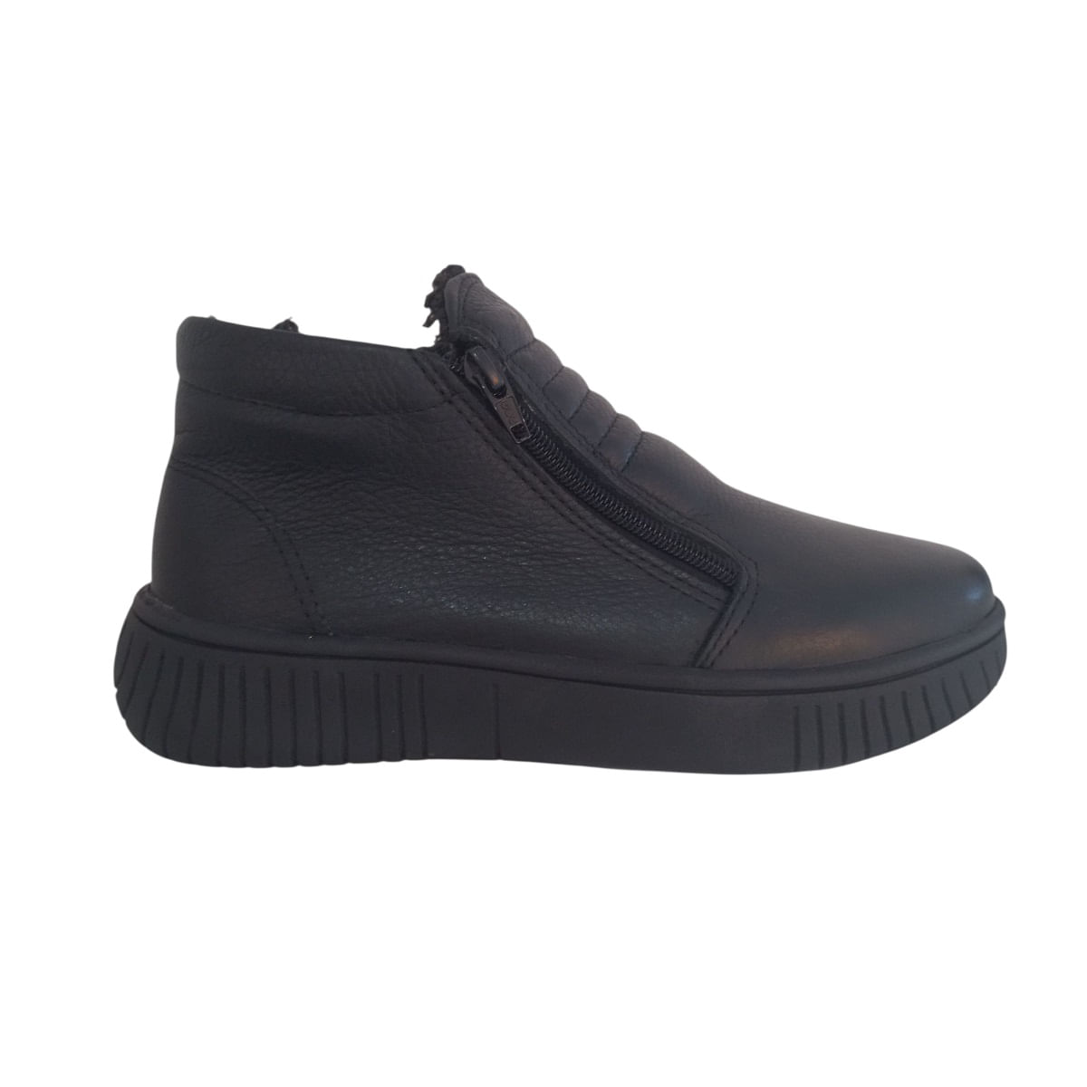 Tênis Feminino Forrado De Lã Botinha Flatform Peluciado Pelo