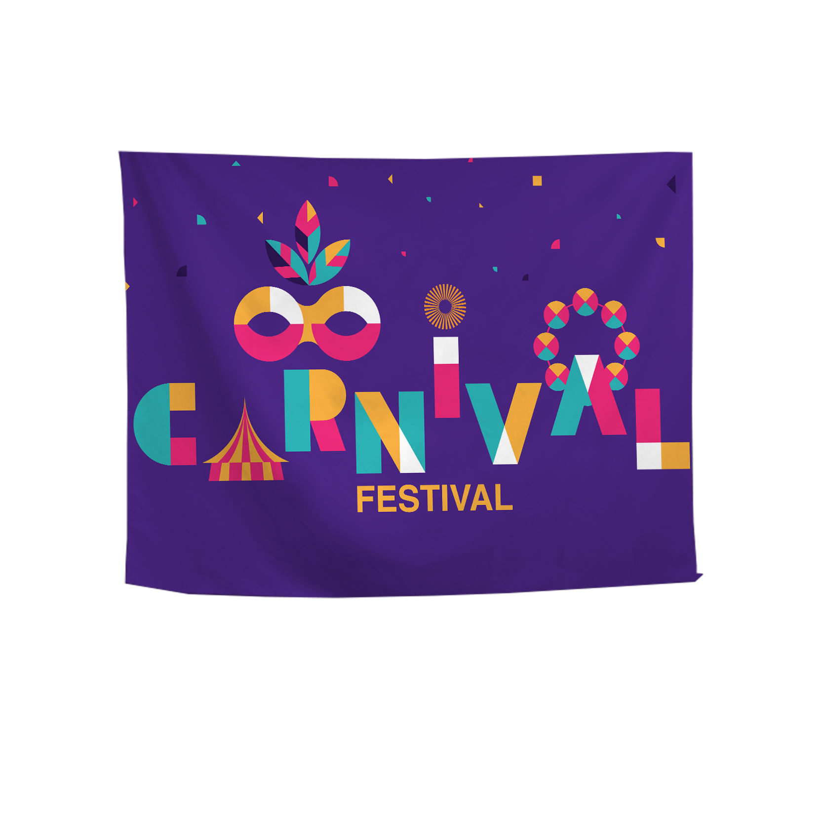 Tapeçaria Carnival Wall 150x100cm, Microtecido De Fibra De Poliéster