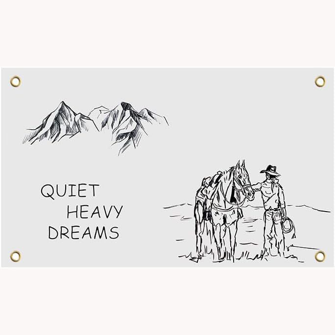 Tapeçaria Quiet Heavy Dreams Wall 150x90cm De Fibra De Microtecido