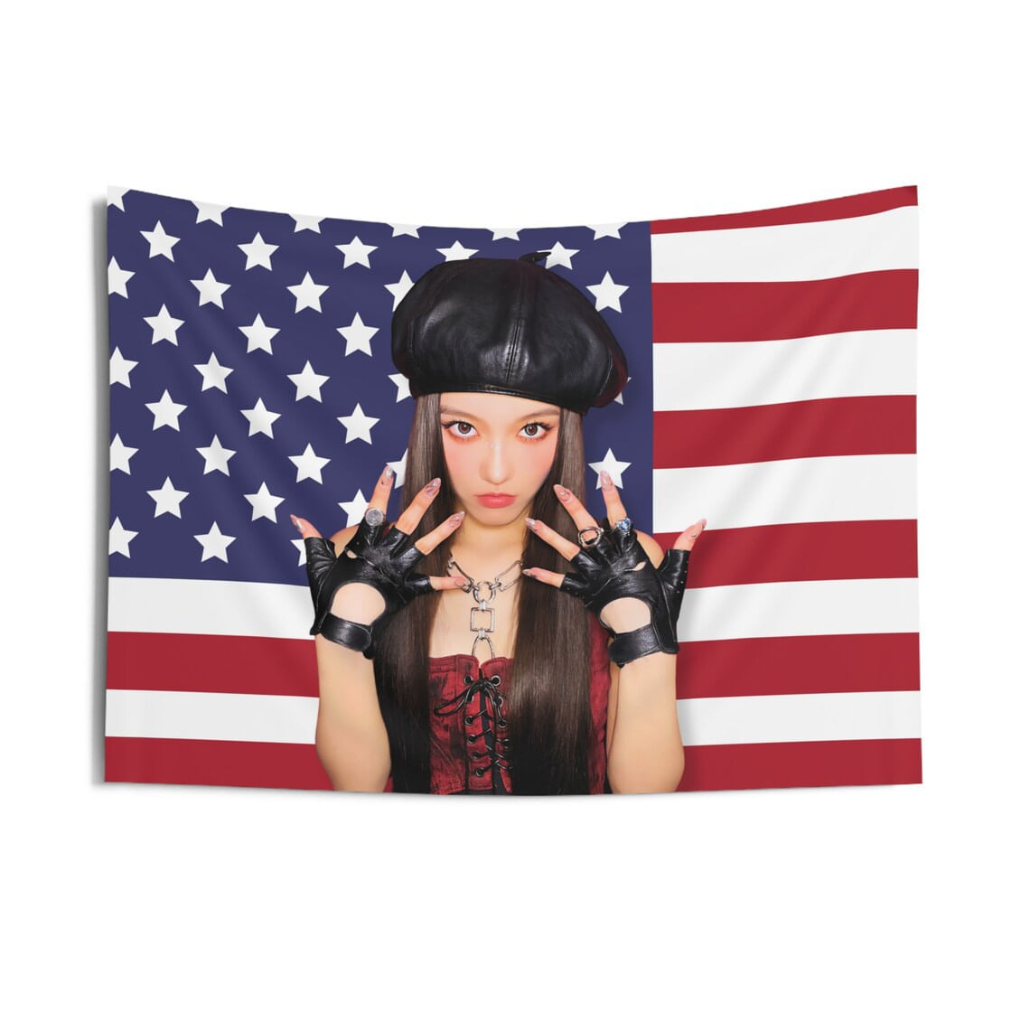 Tapeçaria American Flag Star Wall Microfabric 90x60cm