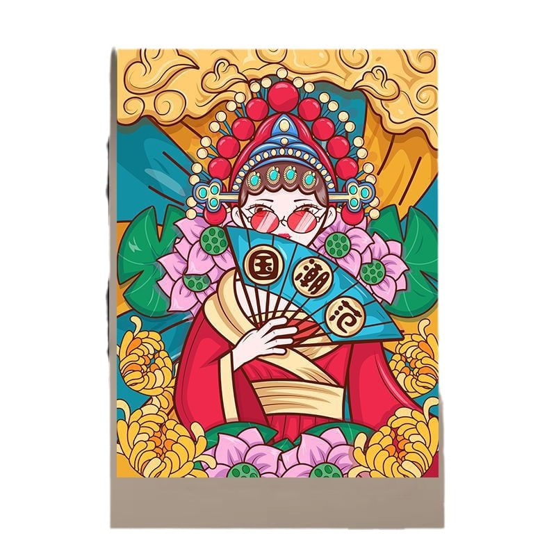 Tapeçaria De Parede Peking Opera Room Aesthetic 75x100cm, Microtecido