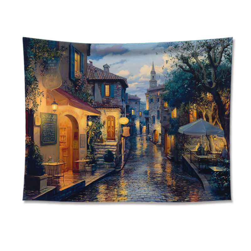 Tapeçaria, Pintura A Óleo, Paisagem, 100x75cm, Microtecido, Fibra