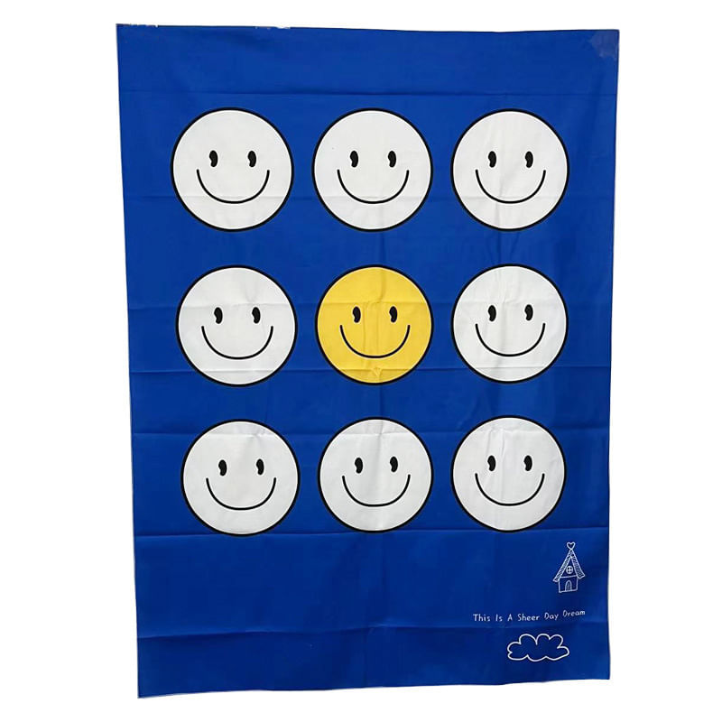 Tapeçaria Smiley Face Wall 100x75cm De Fibra De Microtecido