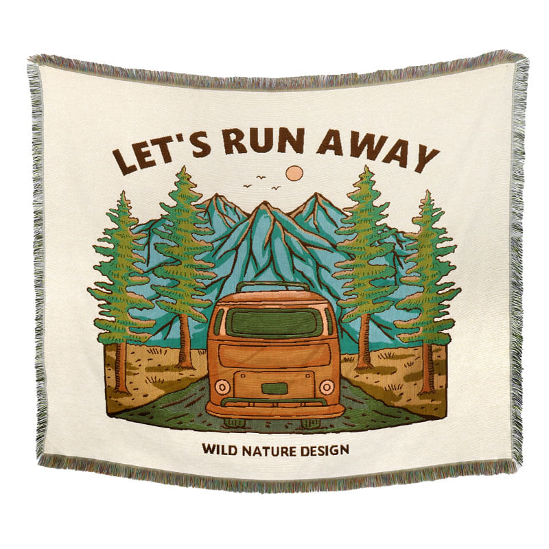 Tapeçaria Lets Run Away Wall 160x130cm De Fibra De Microtecido