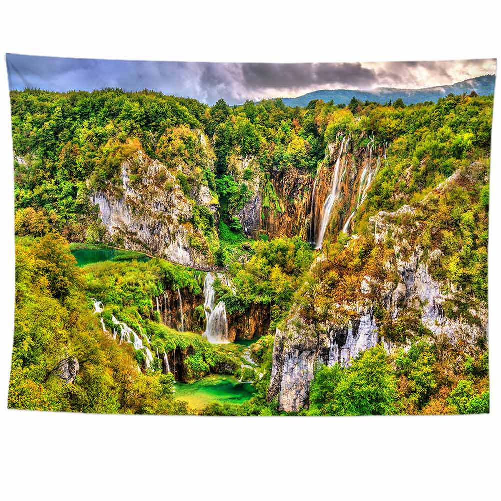 Tapeçaria Landscape Stream Waterfall Wall 150x130cm, Microtecido