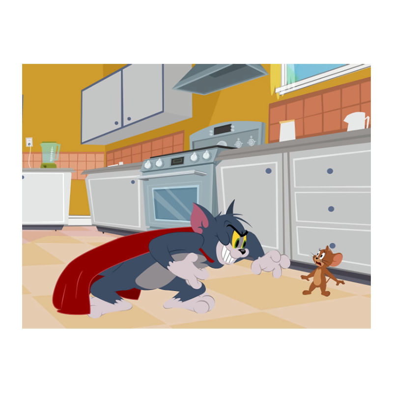 Tapeçaria Tom E Jerry Para Pendurar Na Parede Em Microtecido 100x75cm