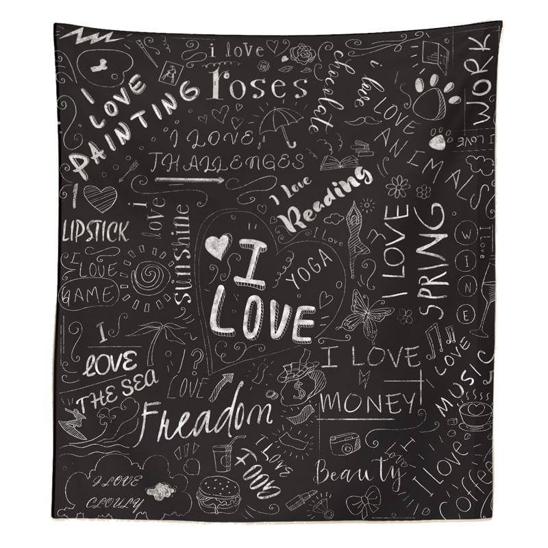 Estética De Parede Com Letras Em Preto E Branco 150x100cm