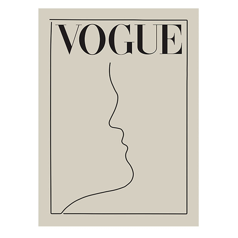 Tapeçaria Vogue Wall Room Aesthetic 100x75cm, Microtecido