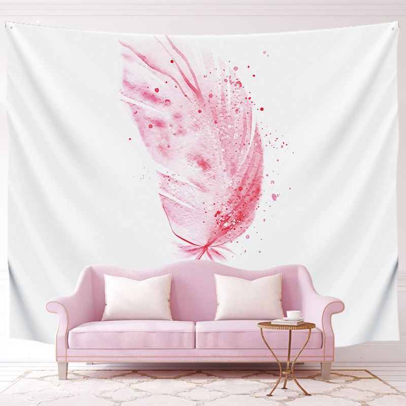 Tapeçaria, Penas, Parede, Estética De Sala, 130 X 100 Cm, Microtecido