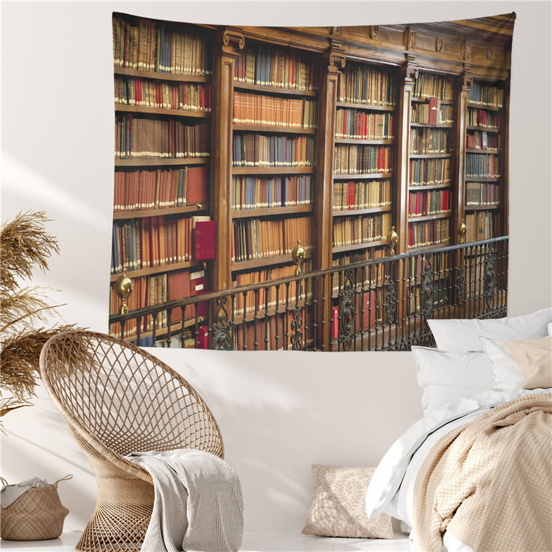 Tapeçaria Pendurada Na Parede, Estante De Madeira, Decoração De Quarto, 150x100cm