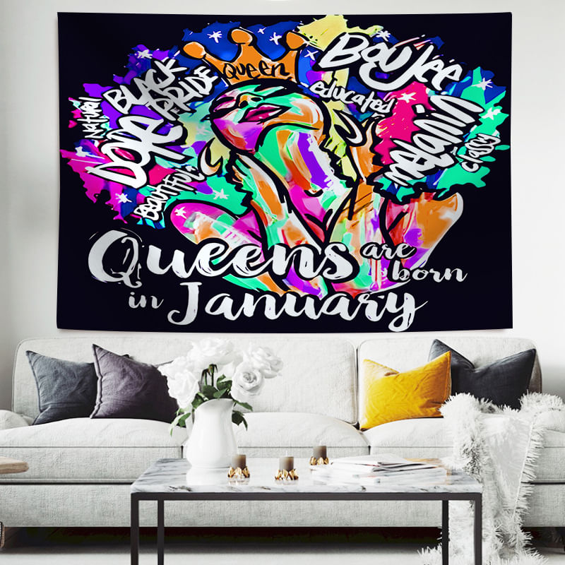 Rainhas Da Tapeçaria De Parede Nascem Em Janeiro 180x180cm