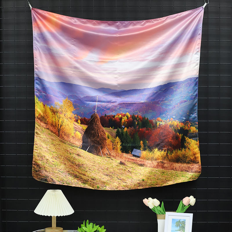 Tapeçaria, Cenário, Parede, Microtecido, 150x130cm, Decoração De Quarto