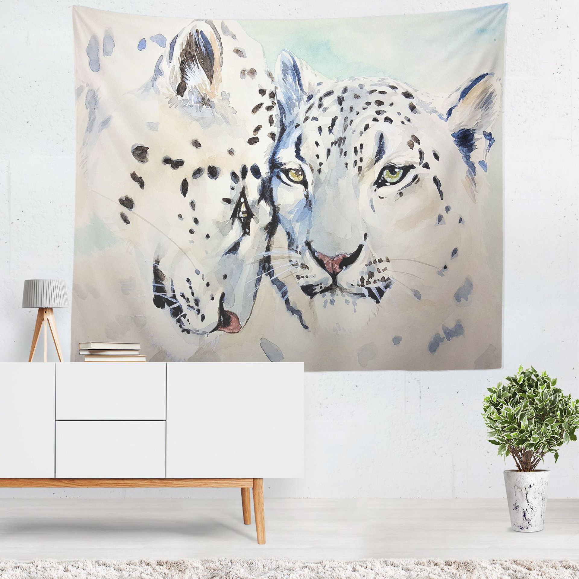 Microtecido De Parede Tapeçaria Leopard Animal 150x130cm