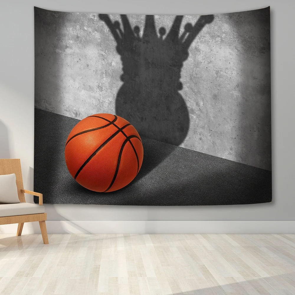 Tapeçaria, Basquete, Parede, Estética, 150x100cm, Poliéster