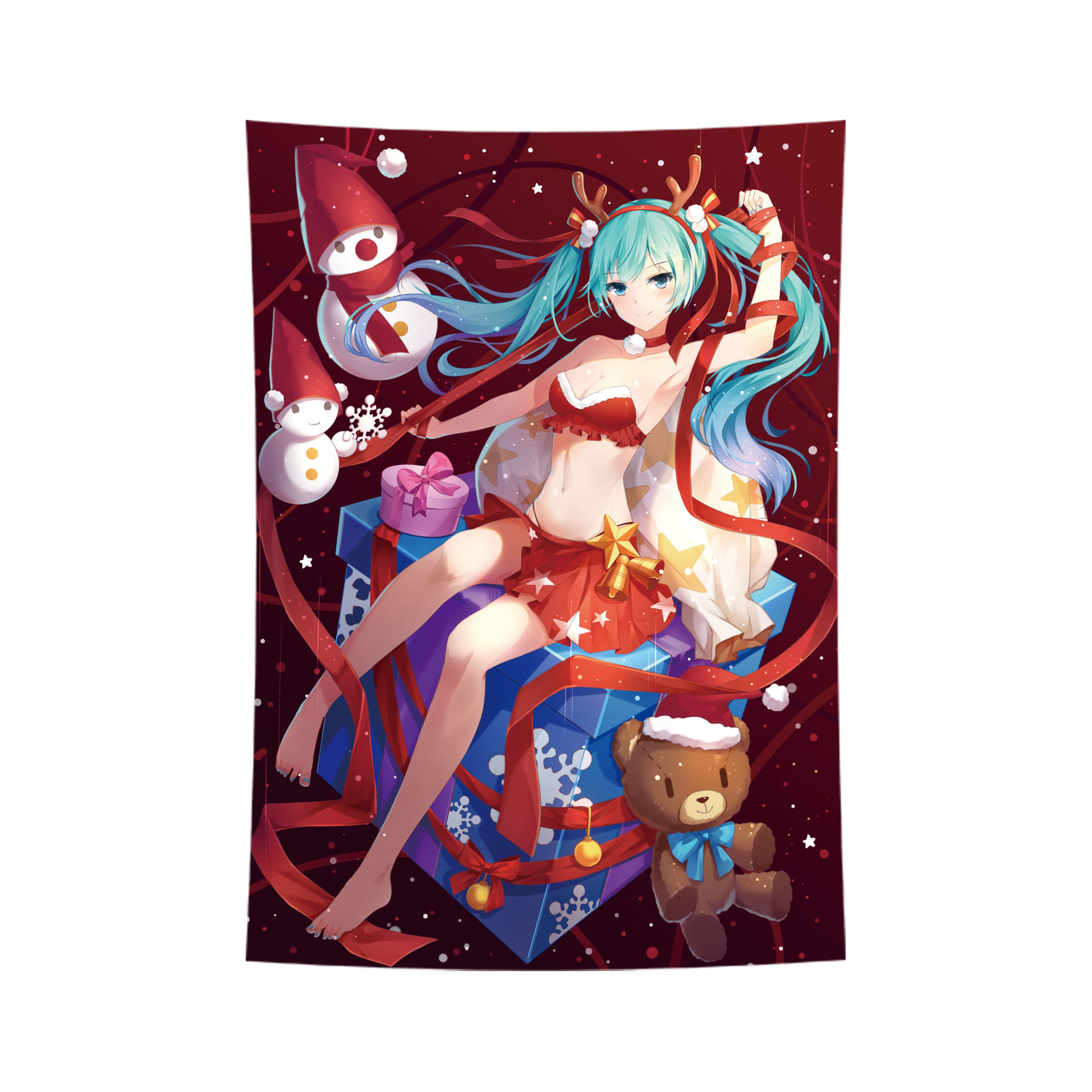 Tapeçaria De Parede Hatsune Miku Room Aesthetic 100x75cm Microfabric