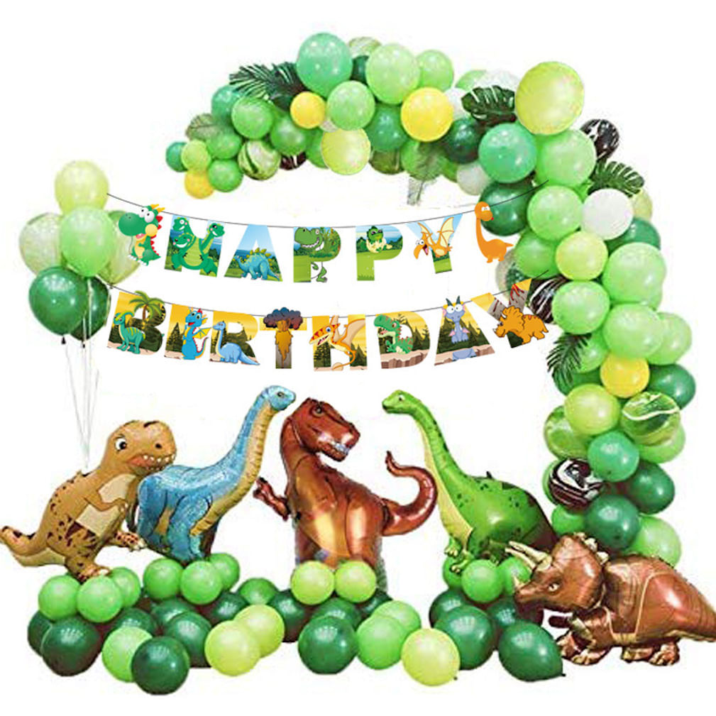 Kit Party Balloon Arch, 147 Unidades De Balões De Látex De Dinossauro